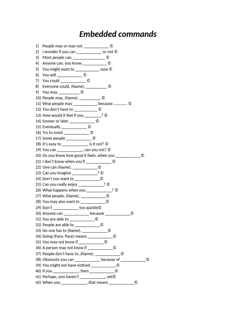Embedded Commands | PDF