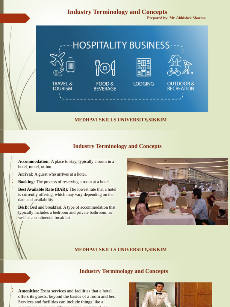 Industry Terminology and Concepts - Students | PDF | Hotel | Meal