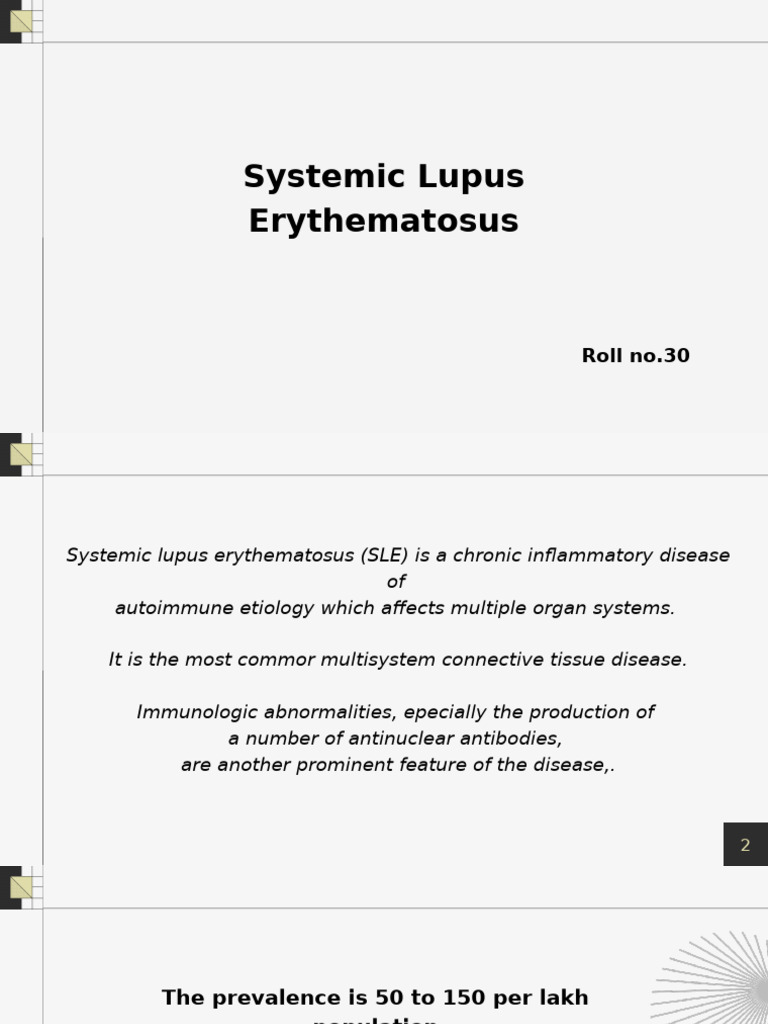 Understanding Systemic Lupus Erythematosus | PDF | Clinical Medicine ...