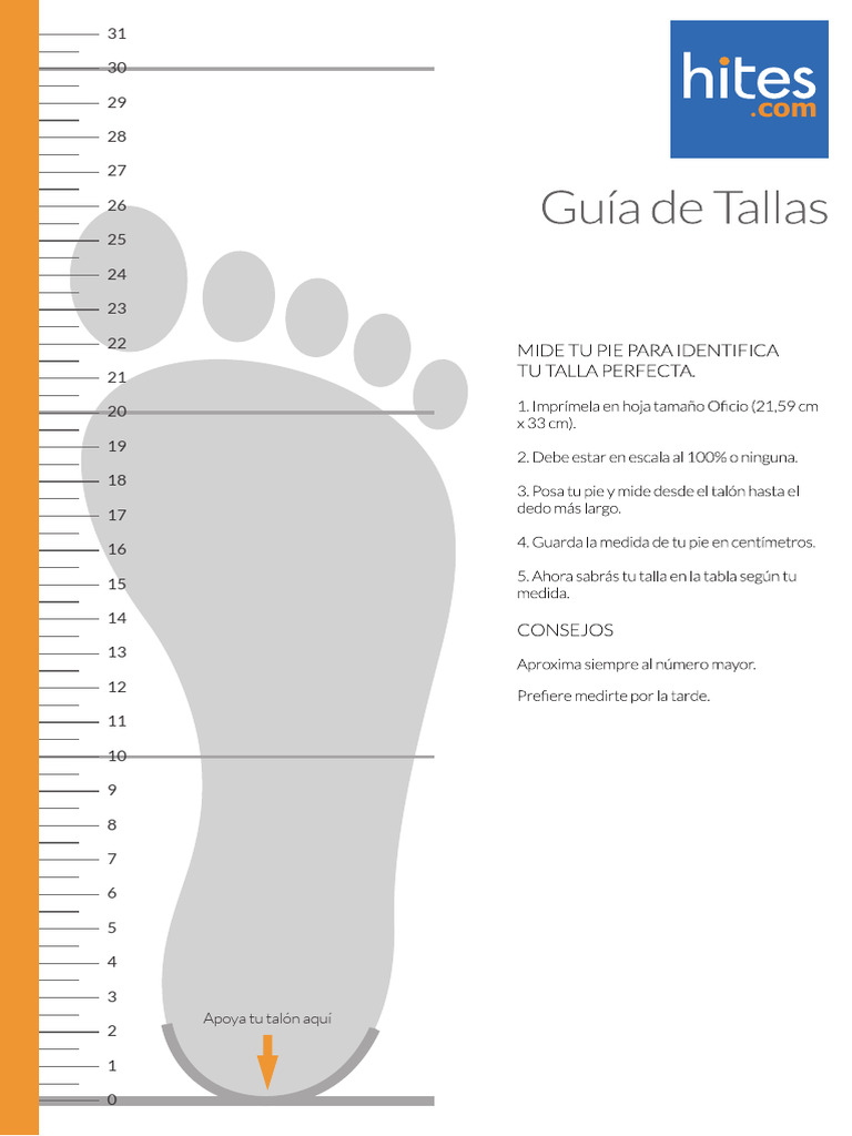 Guia de Tallas Zapatillas | PDF