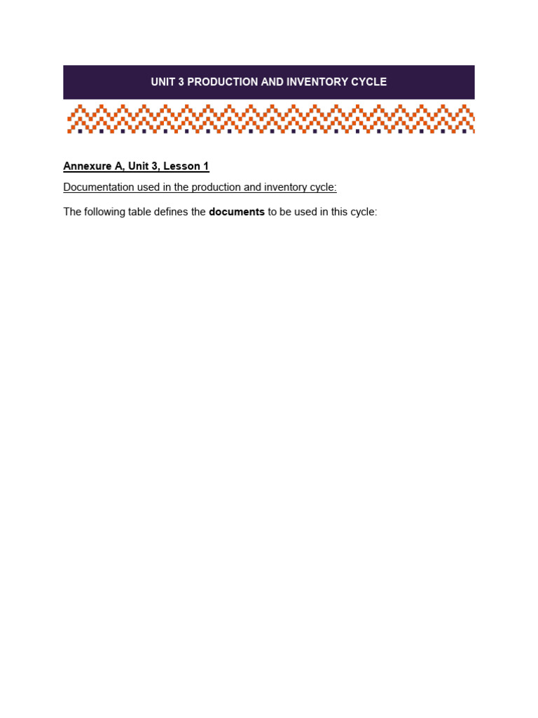 Production and Inventory Cycle Overview | PDF | Inventory | Goods