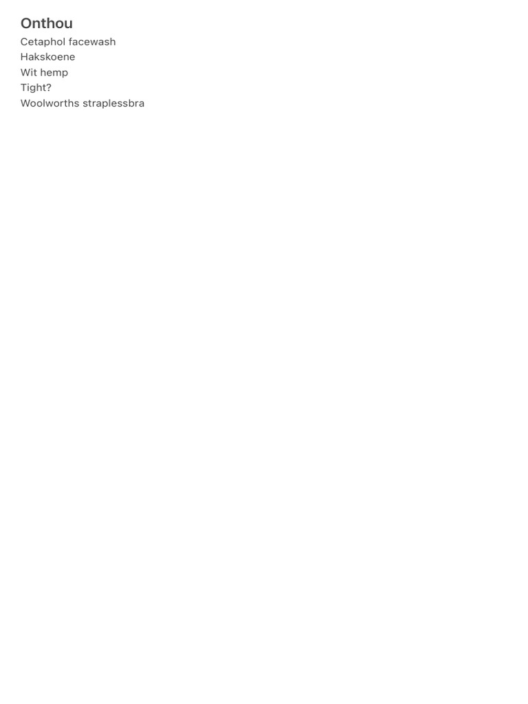 Onthou | PDF