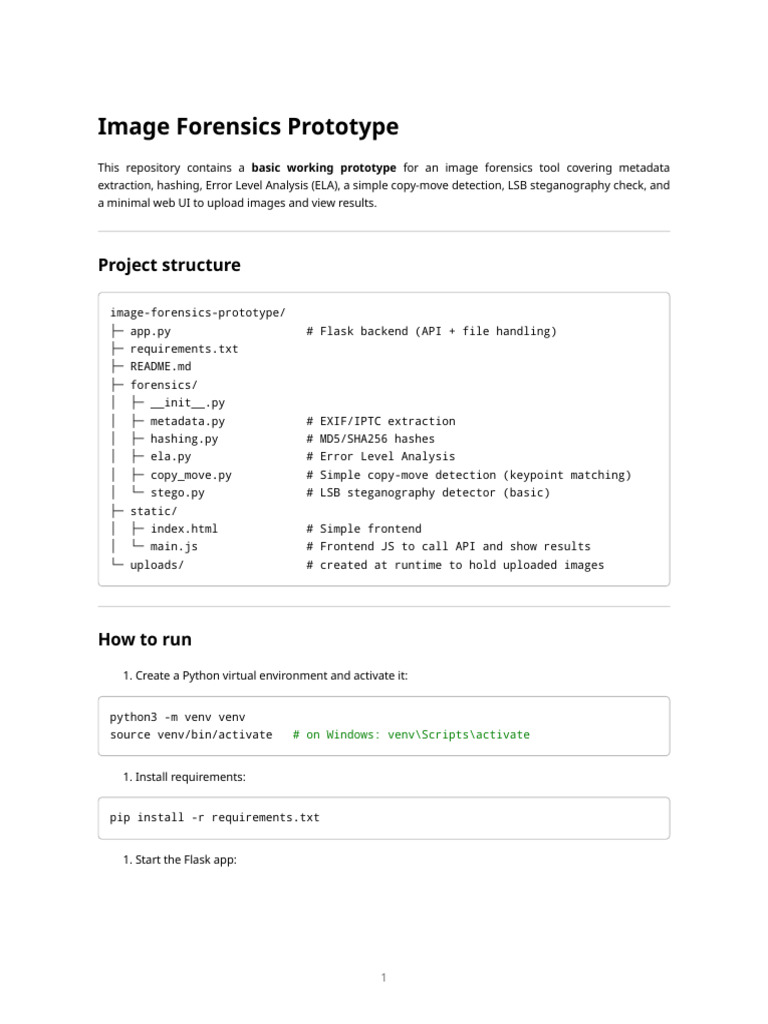 Image Forensics Tool Prototype | PDF | Computing