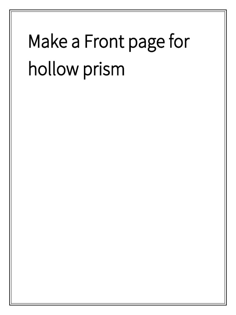 Hollow Prism Experiment Guide | PDF | Refractive Index | Refraction