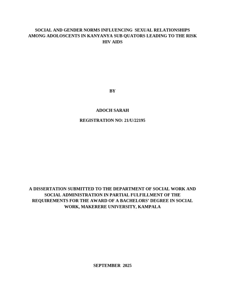Social and Gender Norms Affecting Adolescent Sexuality | PDF ...