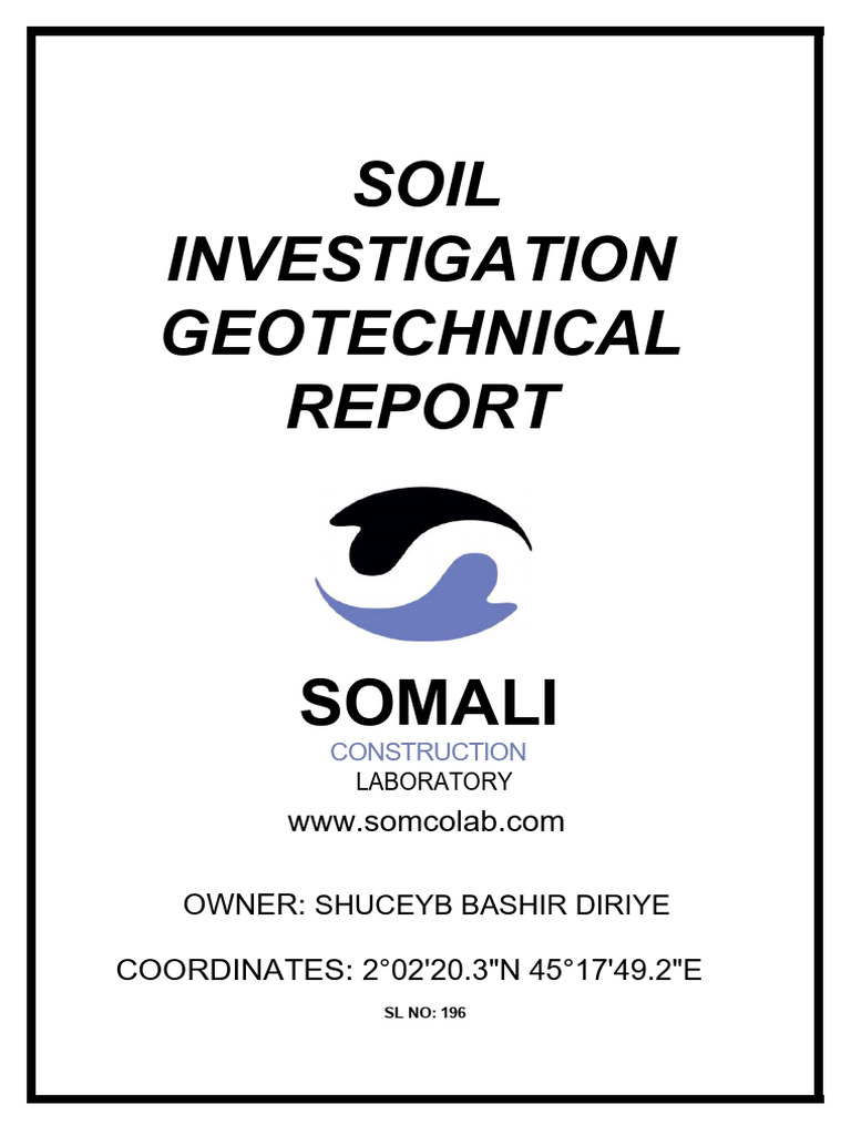Geotechnical Report for Seybiyano Building | PDF | Geotechnical ...