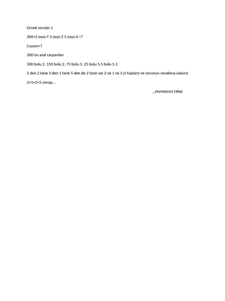 Ornek Sorular 1 | PDF