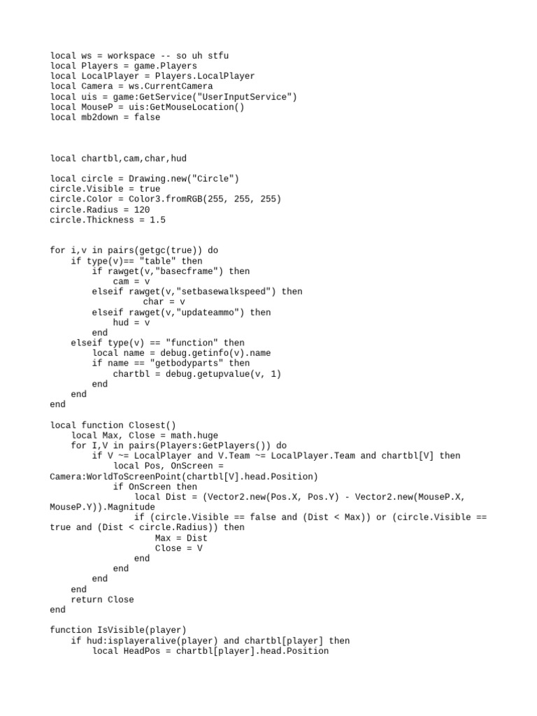 Roblox Aimbot Script Guide | PDF