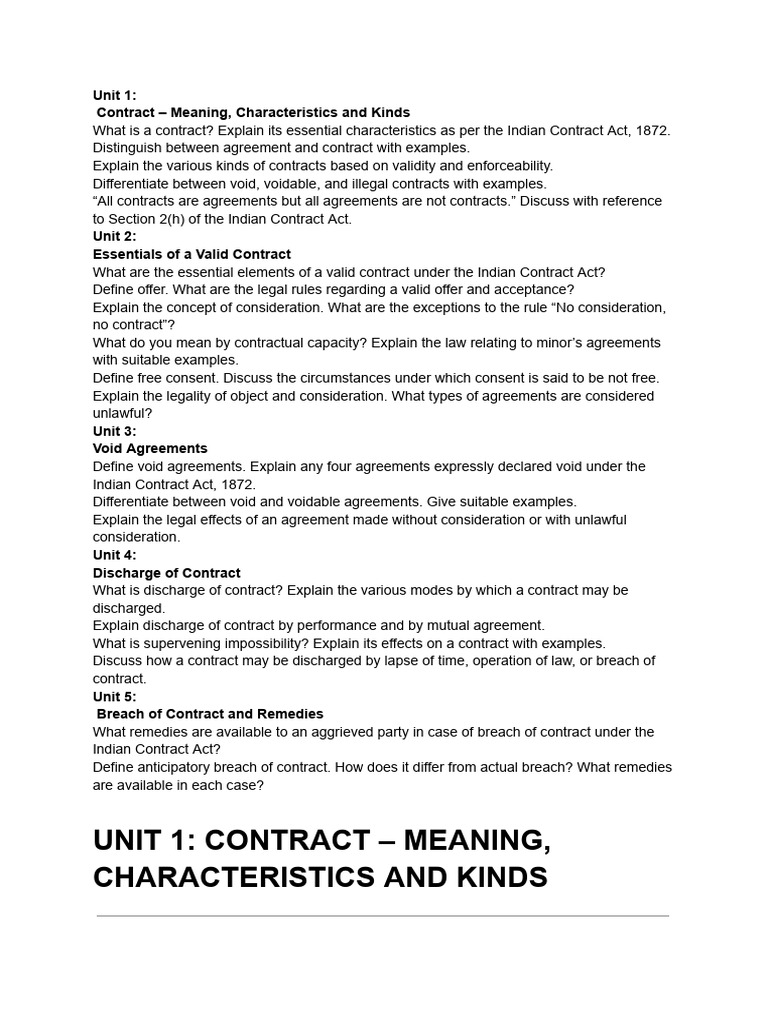 Understanding Contracts: Types & Essentials | PDF | Breach Of Contract ...