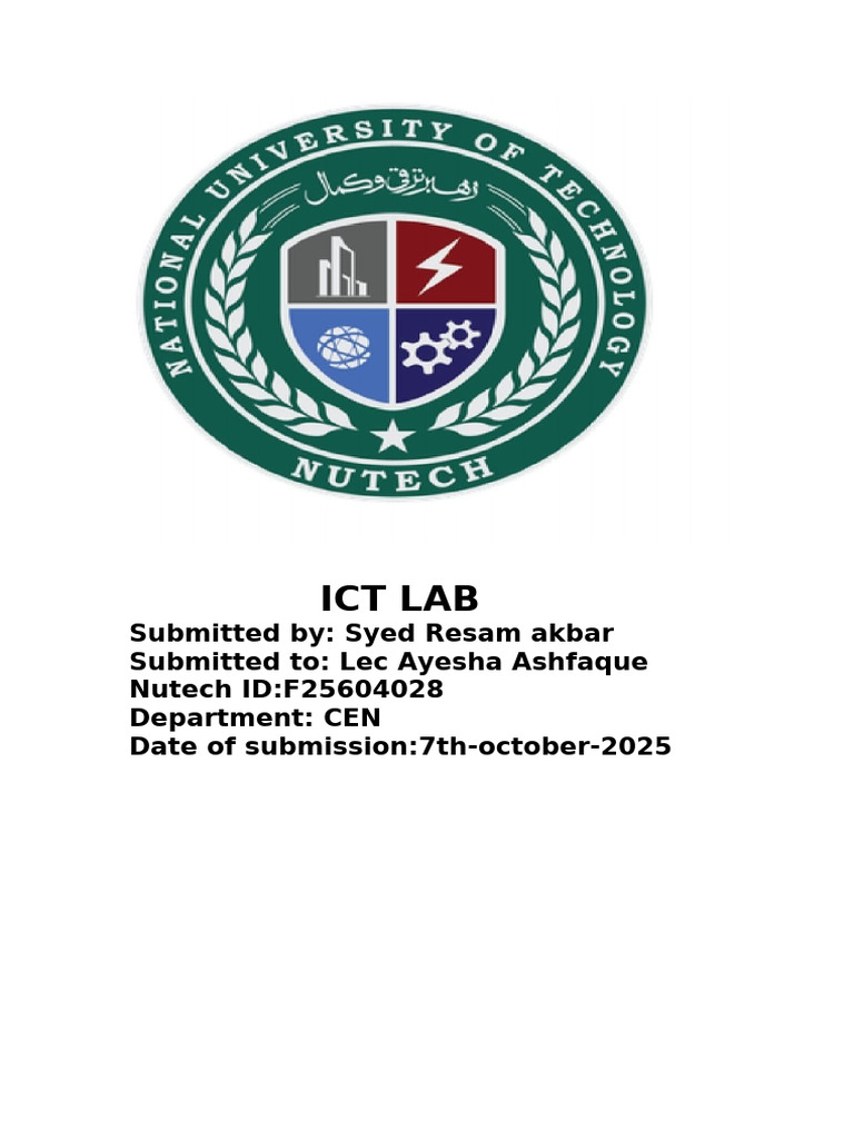 ICT Lab Graphing and Signal Tasks | PDF