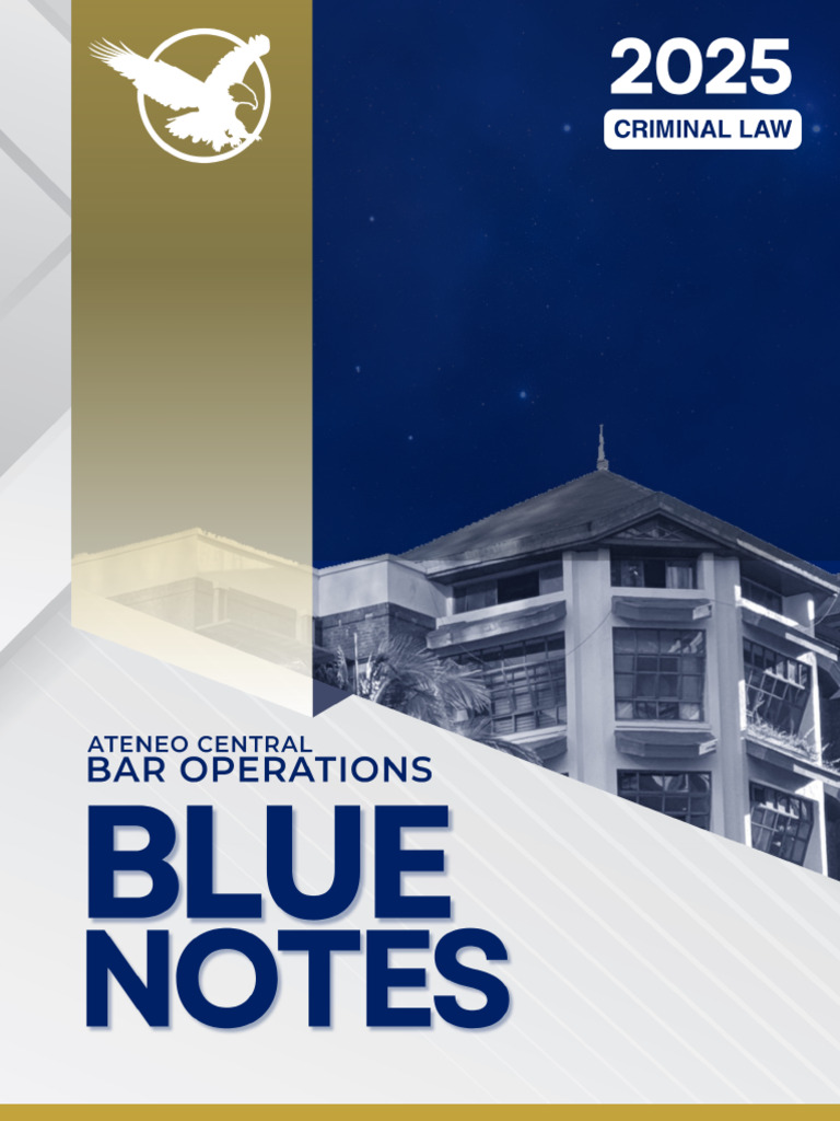 Ateneo Central Bar Operations 2025: Criminal Law | PDF | Criminal