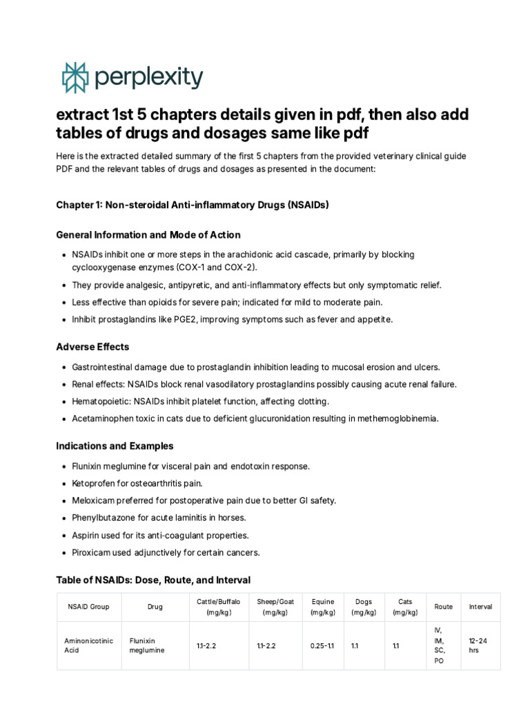 Extract 1st 5 Chapters Details Given in PDF, Then | PDF | Nonsteroidal ...