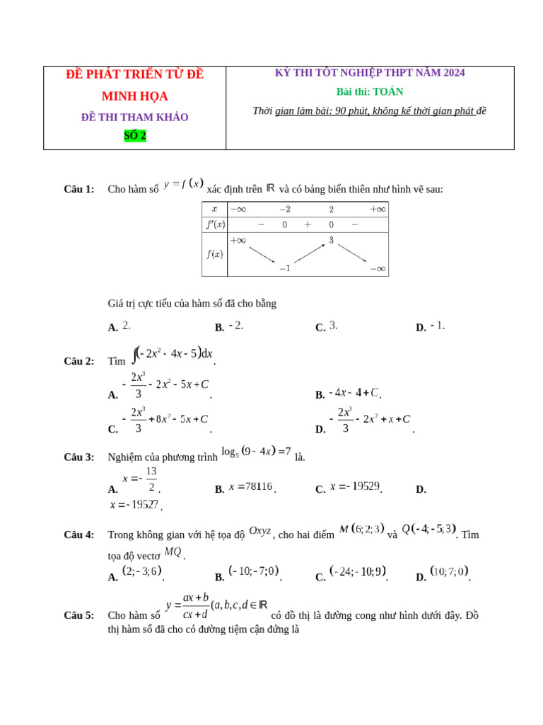 ĐỀ PT 2 | PDF