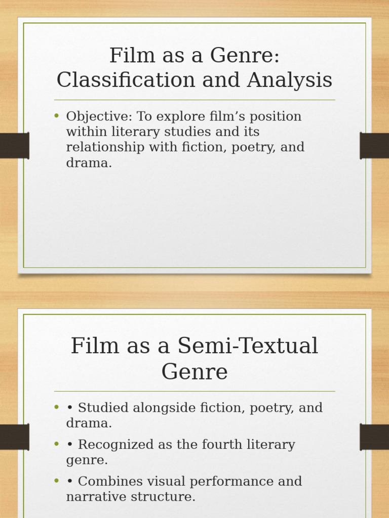 Film as Literature: Analysis and Classification | PDF