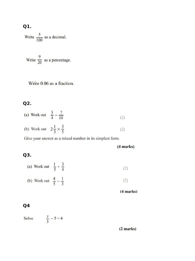 Year 10 Revision For Mock | PDF