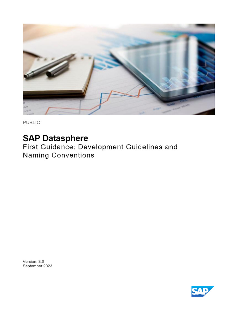 SAP Datasphere - First Guidance - Development Guidelines and Naming ...