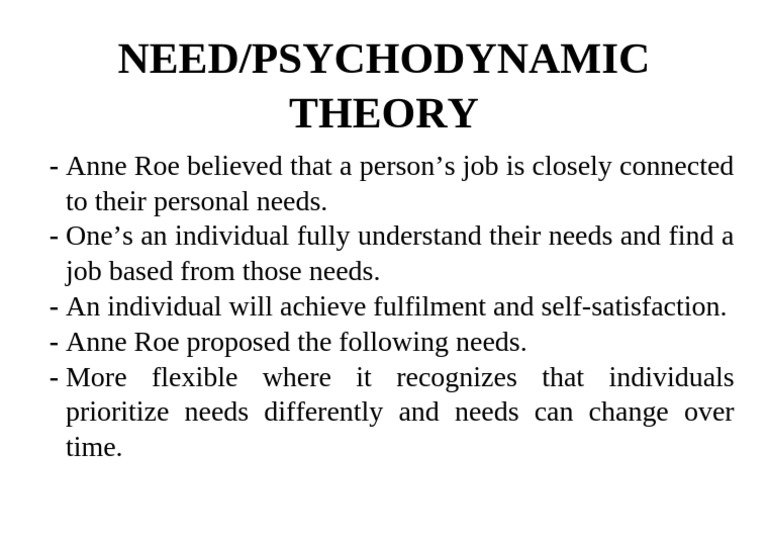 NEED Theory | PDF