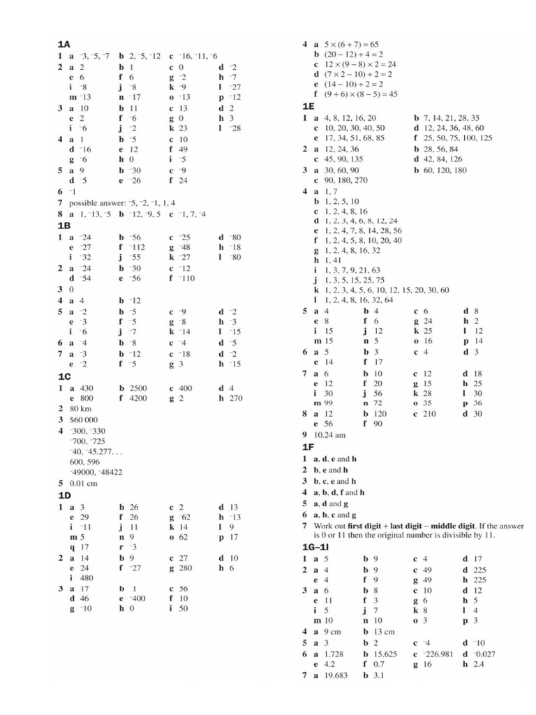 G6 Answers HW | PDF
