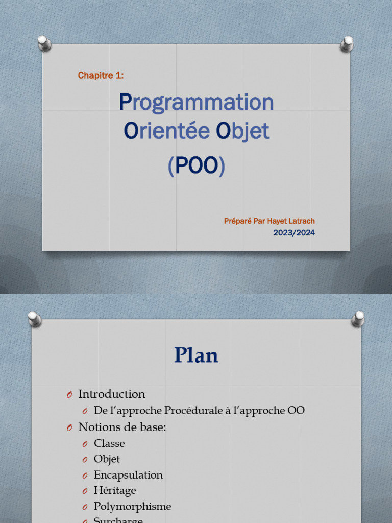 Introduction à la Programmation Orientée Objet | PDF | Classe ...