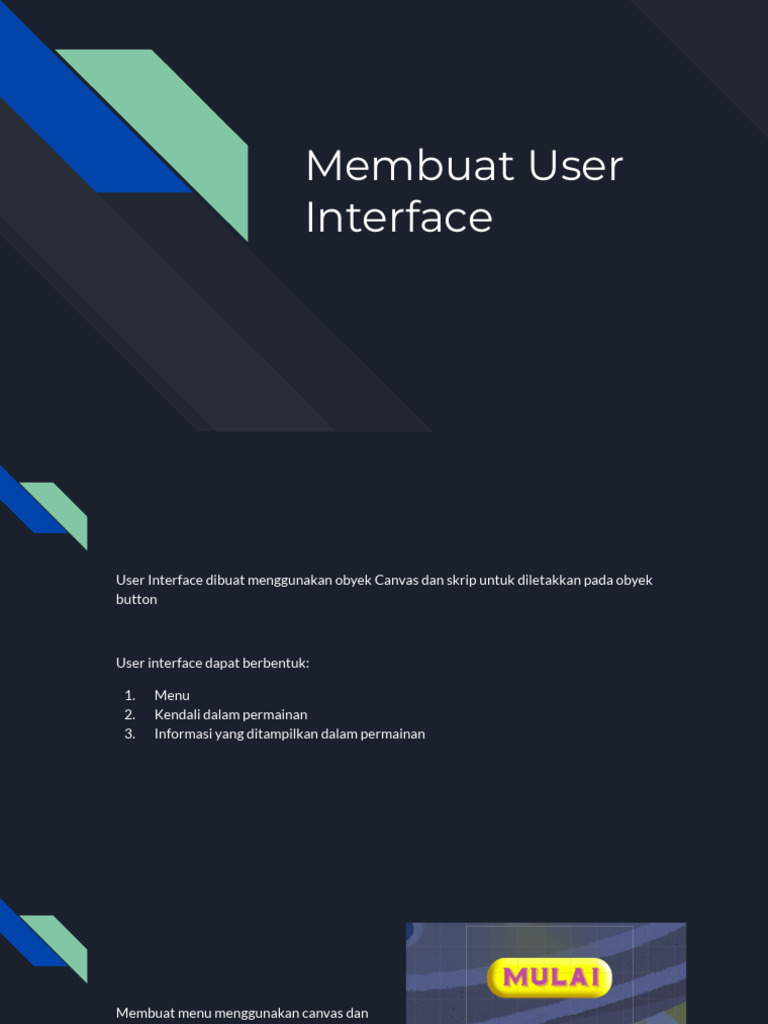 Cara Membuat User Interface Permainan | PDF