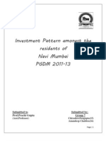 Investment Pattern Amongst The Residents of Navi Mumbai PGDM 2011-13