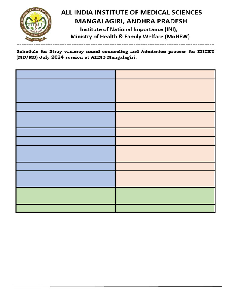 Schedule For Stray Vacancy | PDF