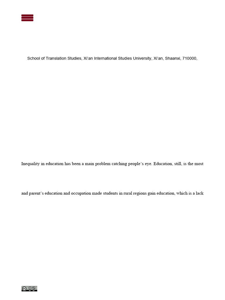 Educational Inequality in Rural China | PDF | Teachers | Gender Inequality