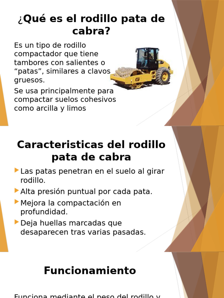 Uso y características del rodillo pata de cabra | PDF