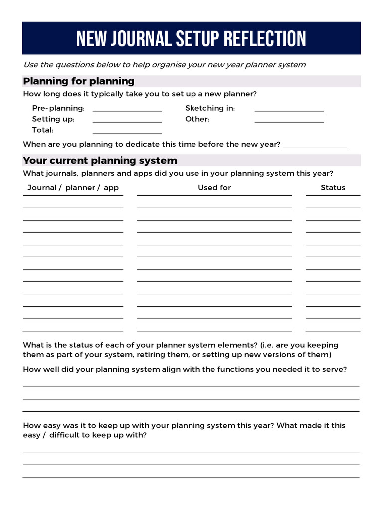 New Journal Setup Reflection | PDF | Psychological Concepts | Psychology