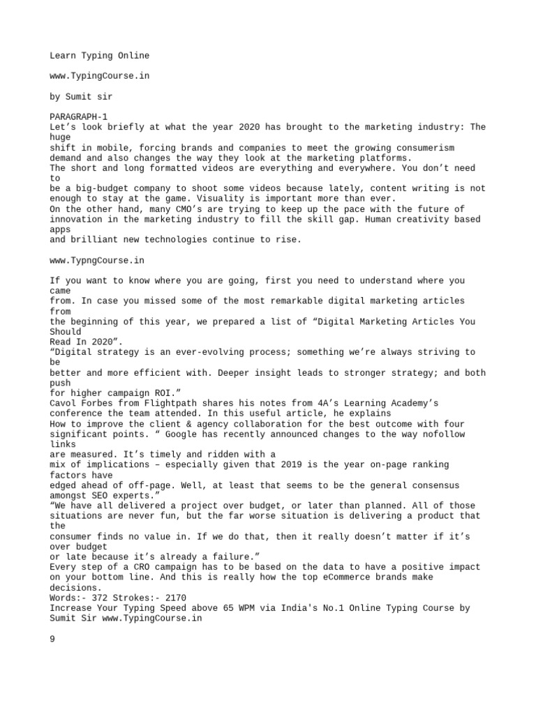 Improve Your Typing Speed Online | PDF | Academic Degree | Educational ...