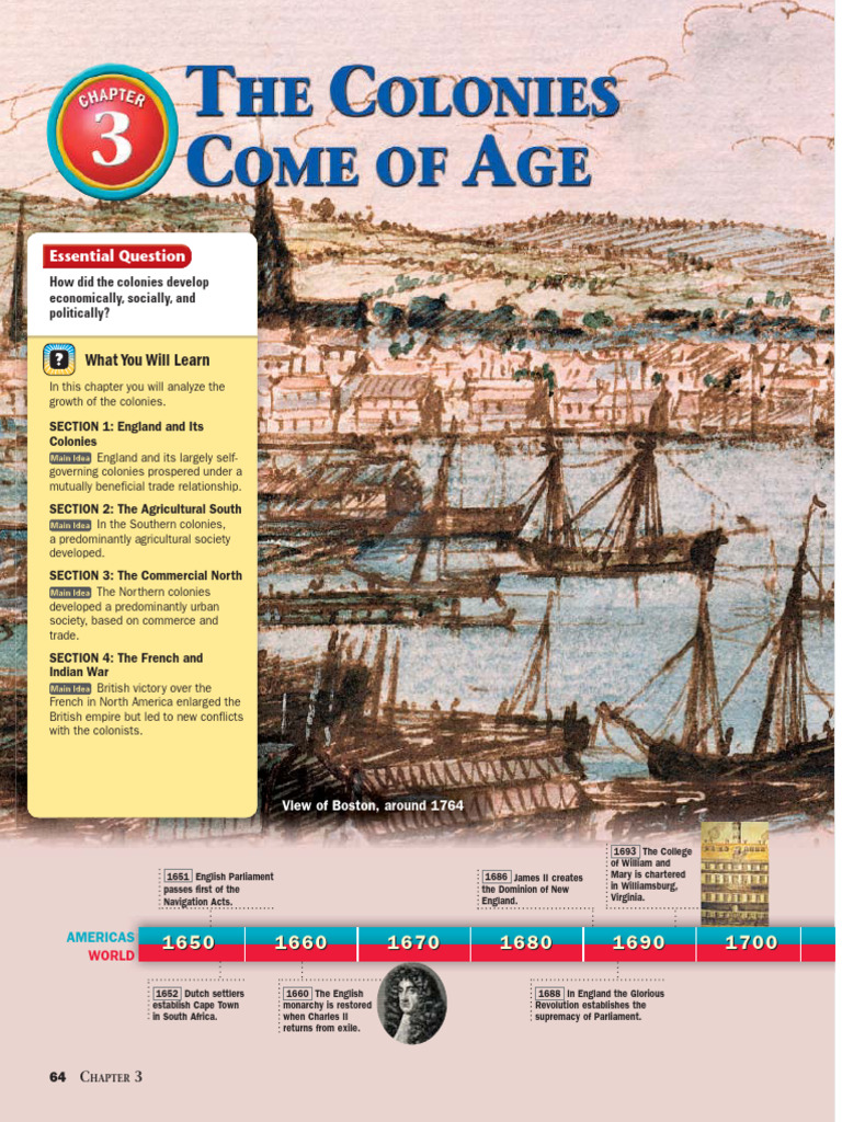 Chapter 3 Textbook Reading | PDF | Dominion Of New England | Thirteen ...