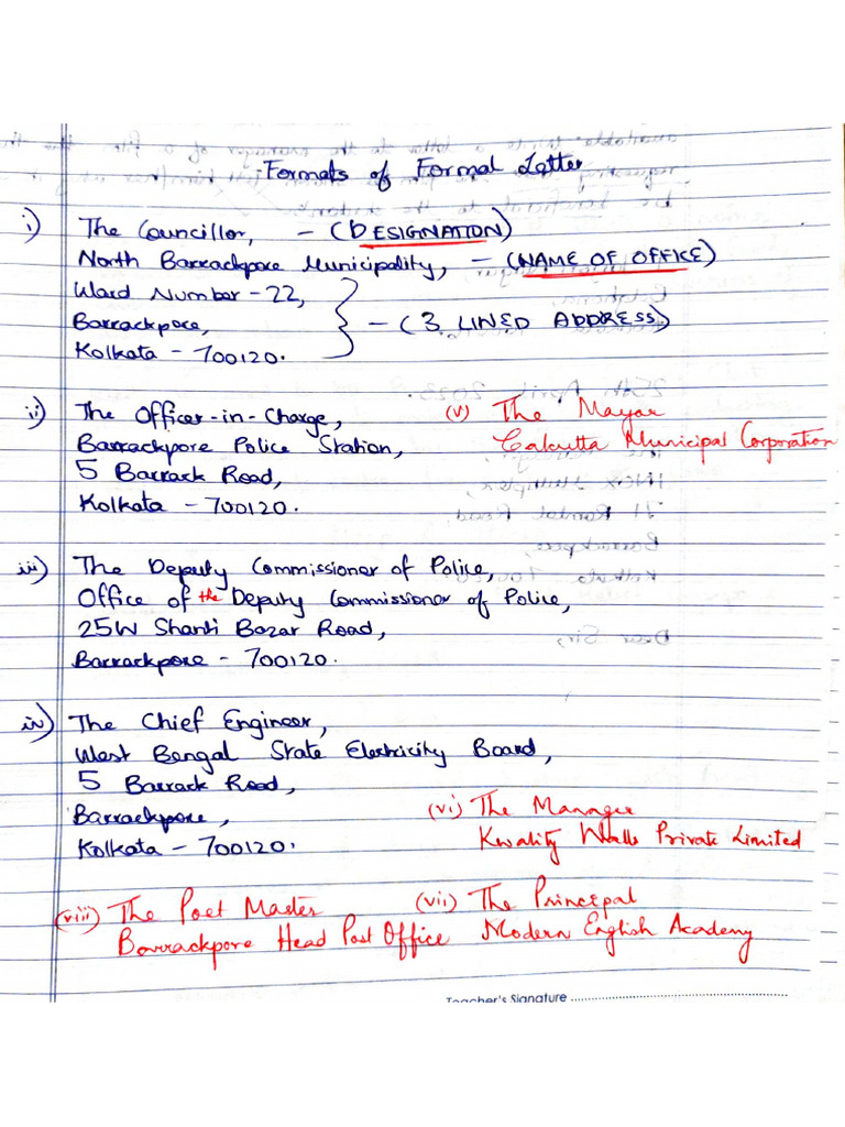 Formal Letter Format | PDF