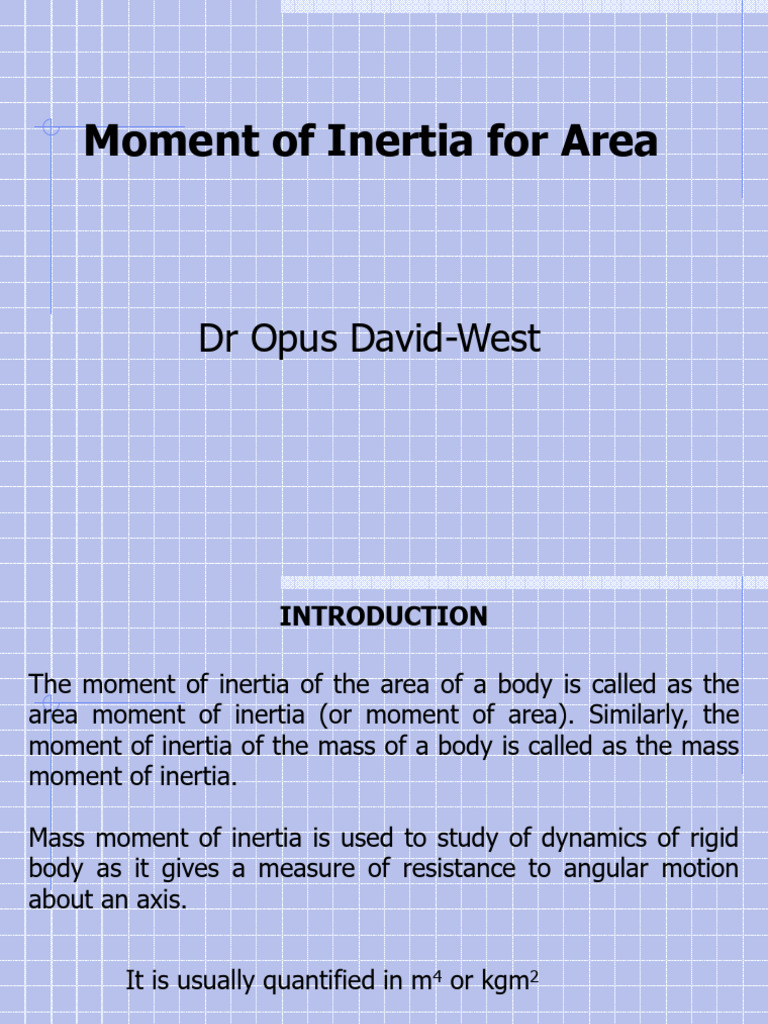 Lecture 3ba-1 Moment of Inertia For Area | PDF | Rotation Around A ...
