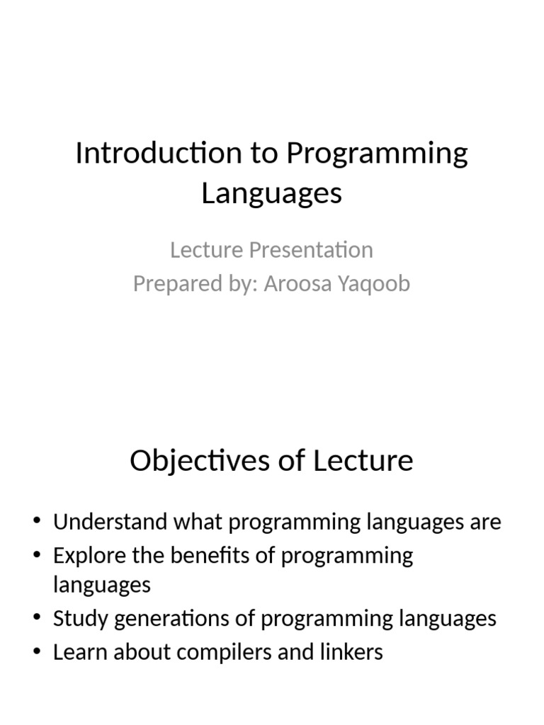 Overview of Programming Languages | PDF | Compiler | Assembly Language