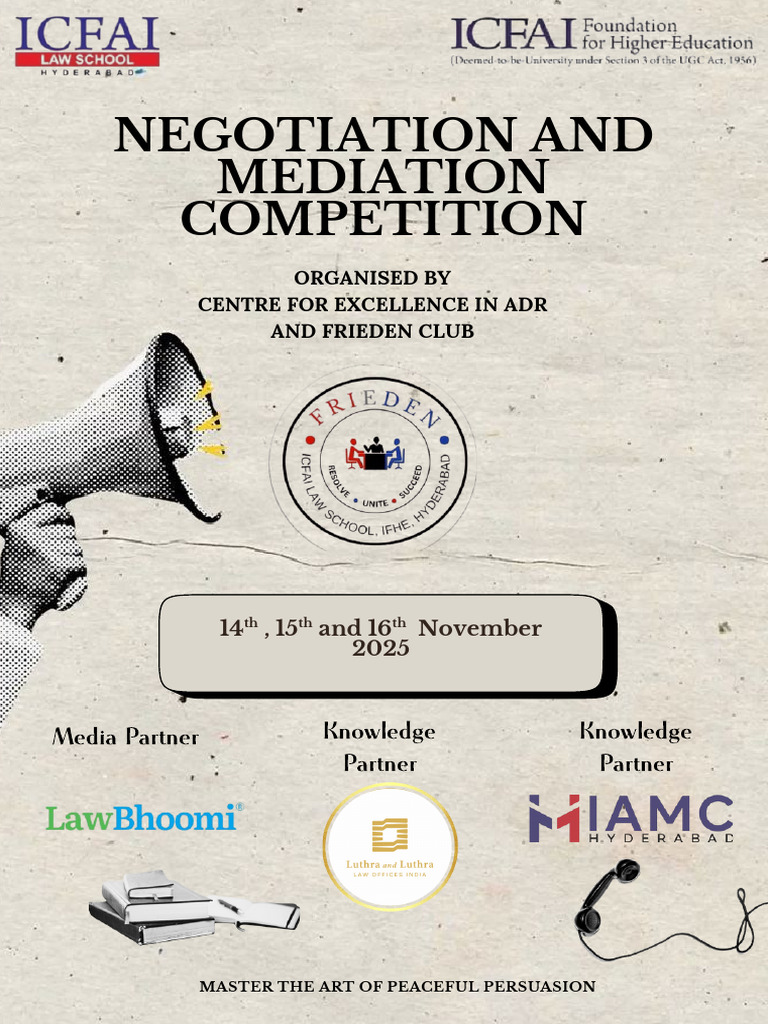 Negotiation and Mediation Competition 2025 | PDF | Mediation ...