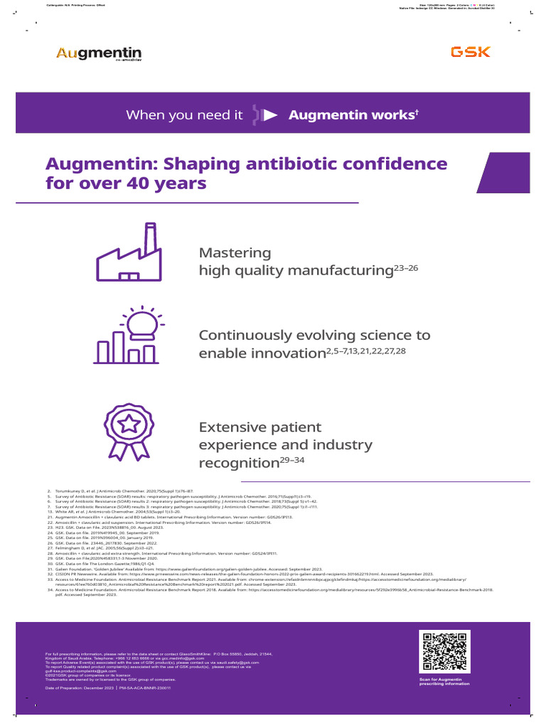 Augmentin Antibiotic Prescribing Info | PDF | Antibiotics ...