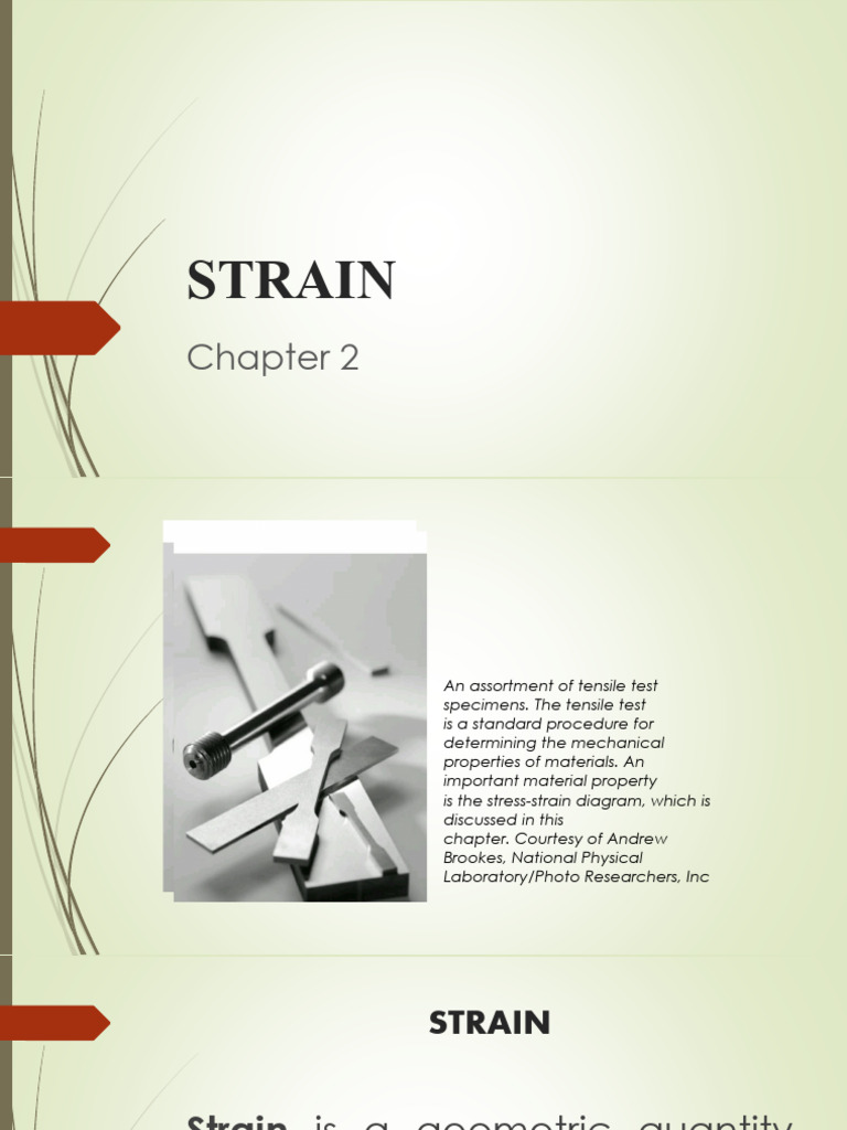 Chapter 2 Strain | PDF | Deformation (Engineering) | Yield (Engineering)
