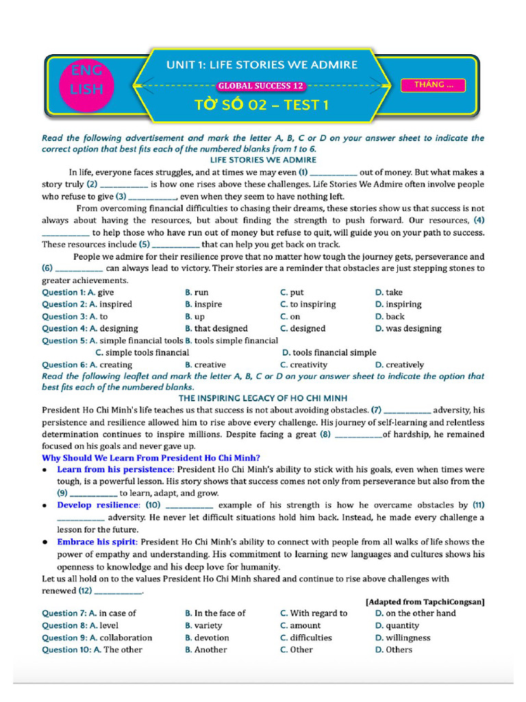 Test1 + Test2 + Unit 2 Reading | PDF