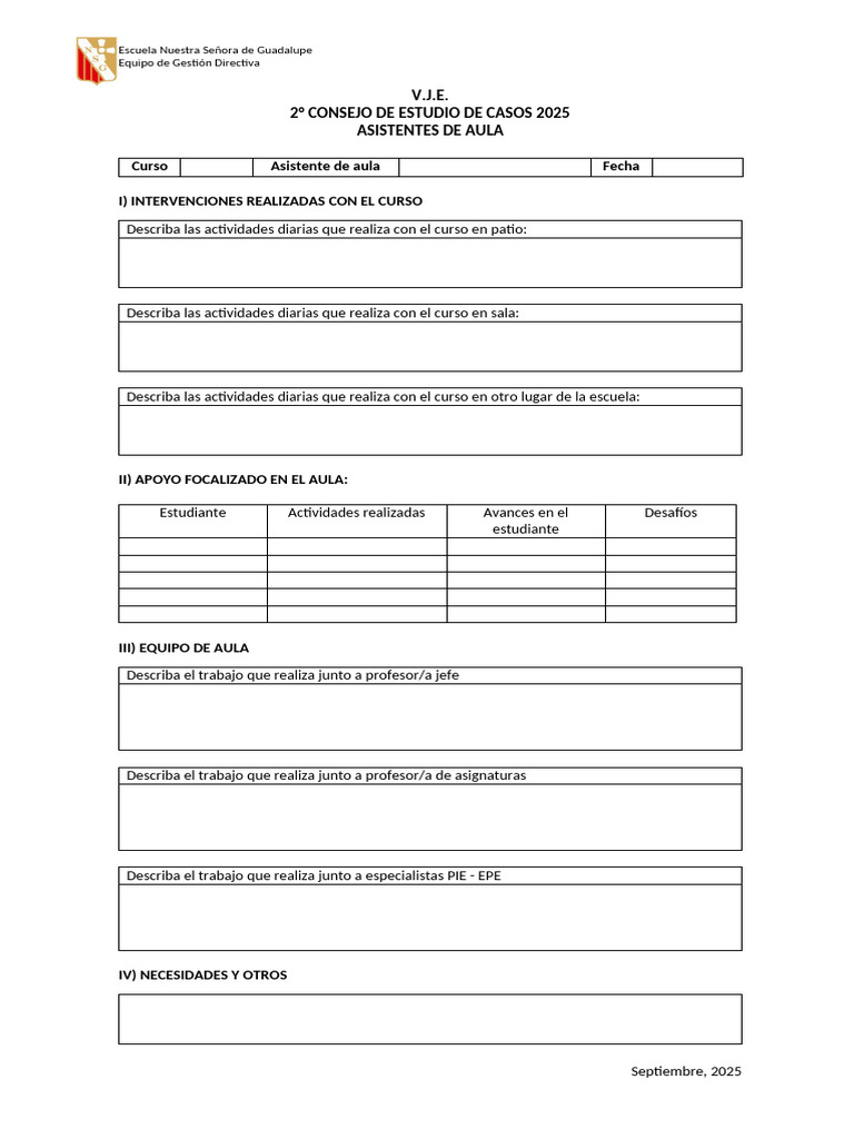 2° Estudio de Caso Asistentes de Aula 2025 | PDF