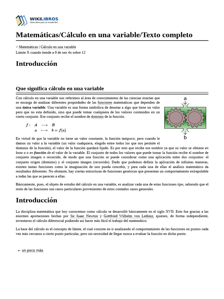 Matemáticas Cálculo en Una Variable Texto Completo | PDF | Derivado ...