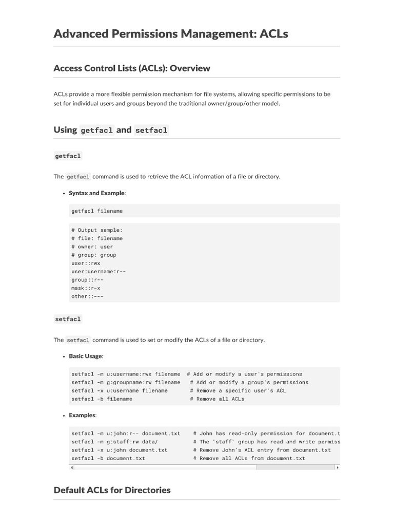 3 - ACLs | PDF