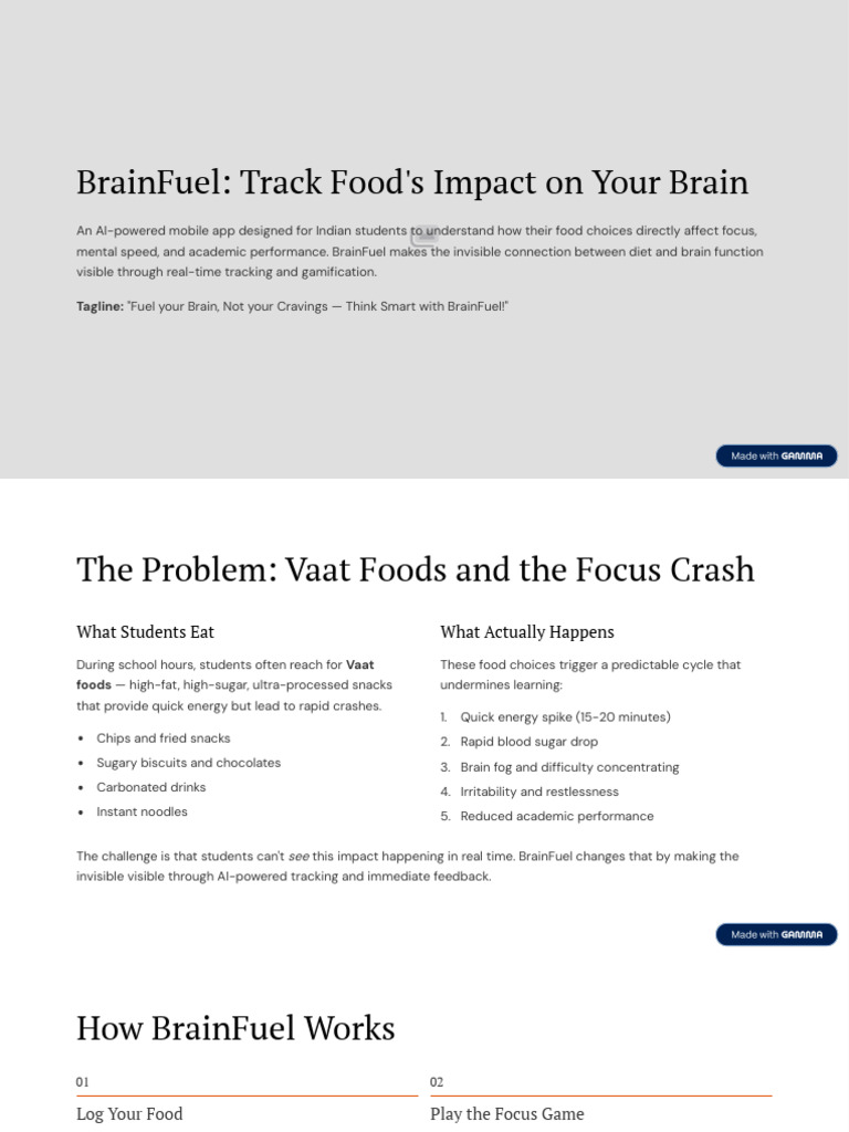 BrainFuel: AI App for Student Nutrition | PDF | Artificial Intelligence ...