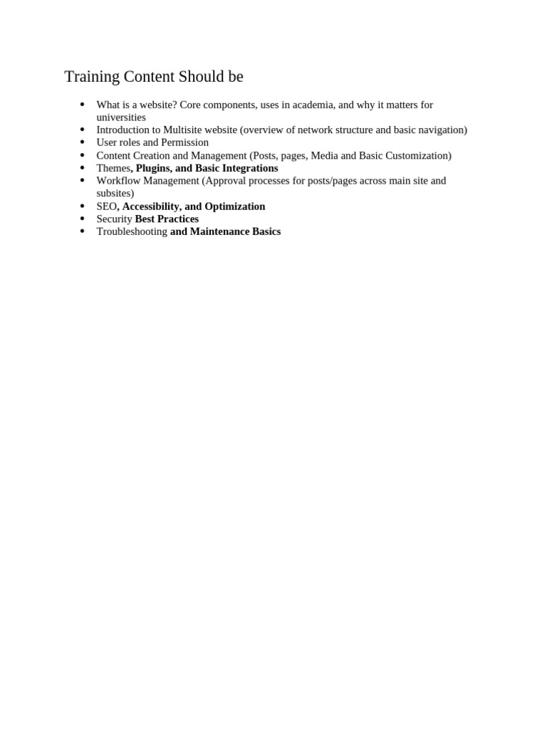 University Website Training Guide | PDF