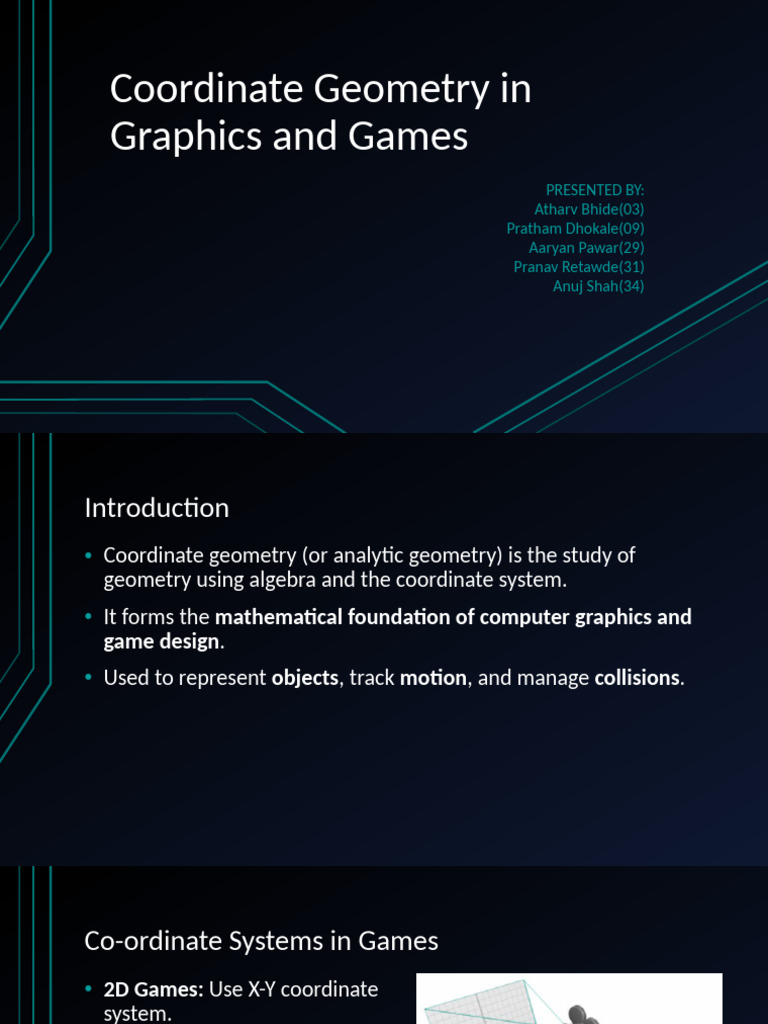 Coordinate Geometry in Gaming Applications | PDF | 2 D Computer ...