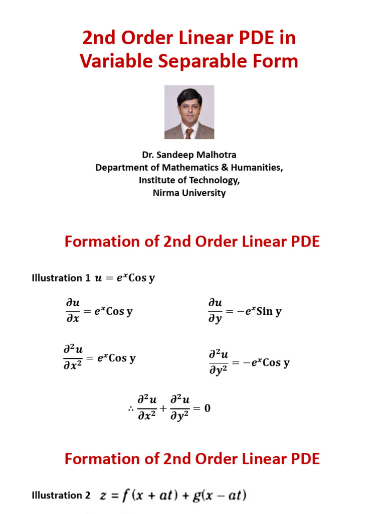 2nd Order Linear PDEs Explained | PDF | Partial Differential Equation ...