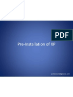 Pre-Installation of XP