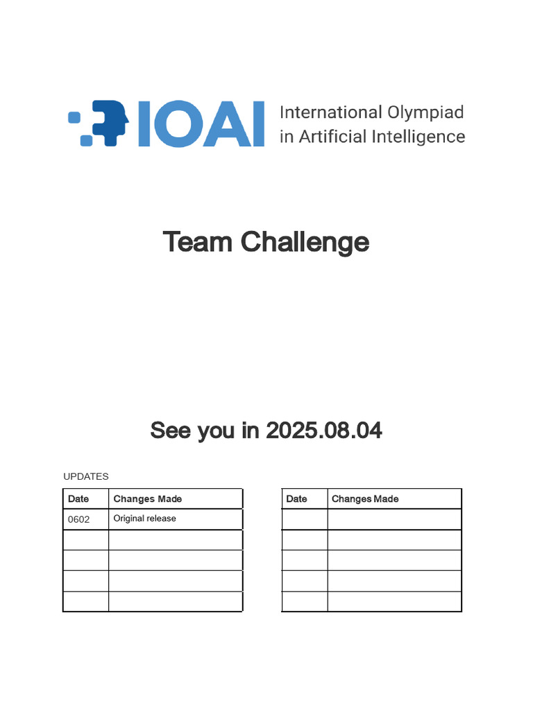 2025 IOAI Team Challenge-Factory of The Future Grand Challenge | PDF ...