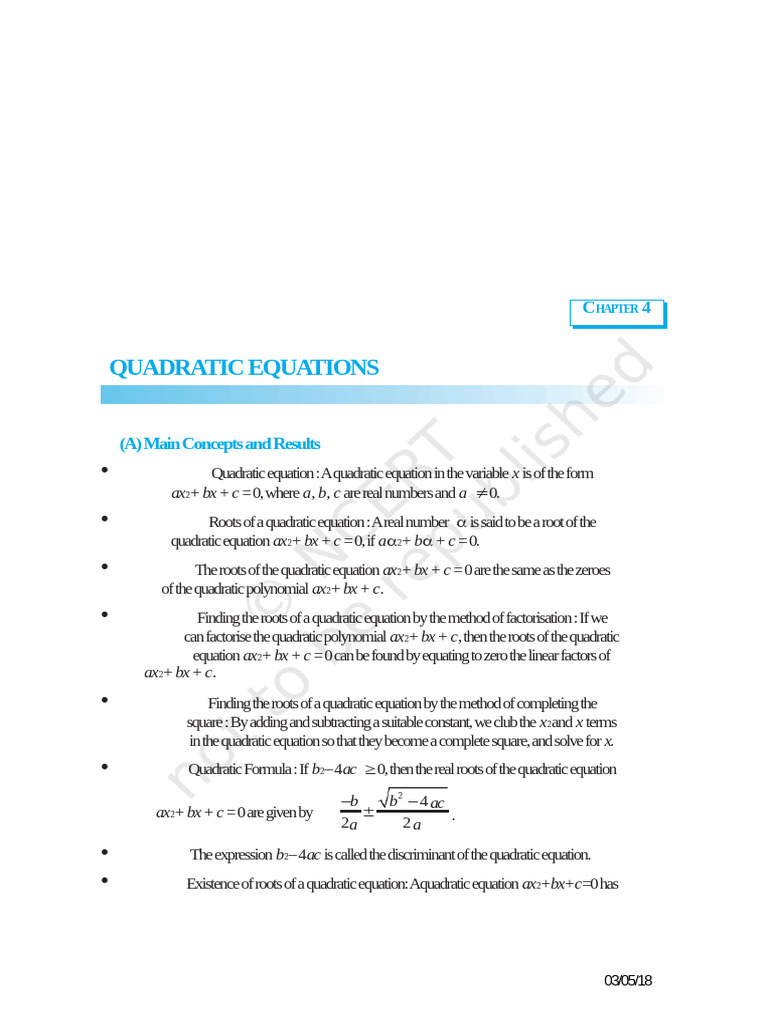 Understanding Quadratic Equations | PDF | Quadratic Equation | Equations