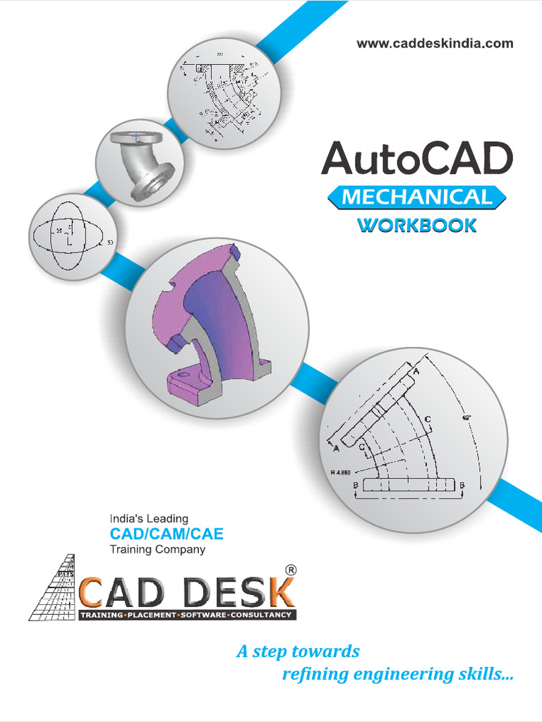 Autocad Mechanical Sample Work Book 1 | PDF