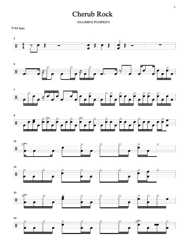 Cherub Rock Tempo Analysis 88 Bpm Pdf Song Recordings Produced 